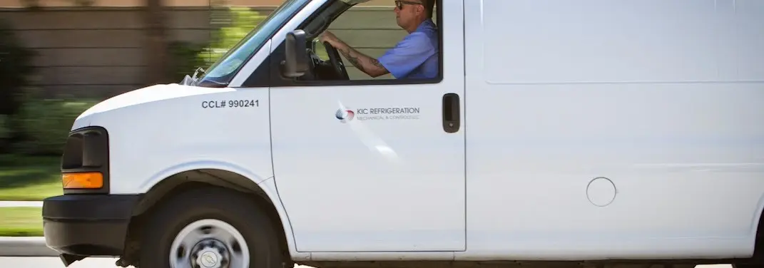 KIC Refrigeration service vehicle serving Ayden area